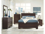 Kauffman Dark Cocoa 5pc Eastern King Bedroom Set - Ornate Home