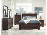 Kauffman Dark Cocoa 5pc Queen Bedroom Set - Ornate Home