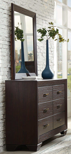 Kauffman Dark Cocoa 5pc Queen Bedroom Set - Ornate Home