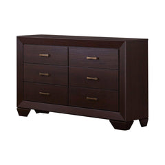 Kauffman Dark Cocoa 5pc Queen Bedroom Set - Ornate Home