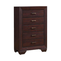 Kauffman Dark Cocoa 5pc Queen Bedroom Set - Ornate Home