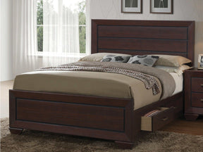Kauffman Dark Cocoa California King Storage Bed - Ornate Home