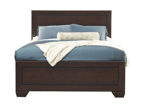 Kauffman Dark Cocoa Eastern King Panel Bed - Ornate Home