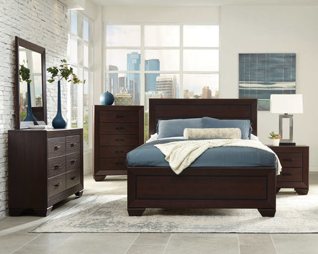 Kauffman Dark Cocoa Queen Storage Bed - Ornate Home