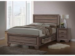 Kauffman Washed Taupe Eastern King Bed 4 Pc Set - Ornate Home