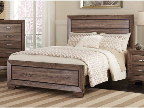 Kauffman Washed Taupe Eastern King Panel Bed - Ornate Home