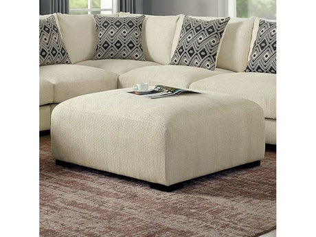 Kaylee Beige Ottoman - Ornate Home