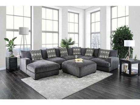 Kaylee Gray U-Shaped Sectional w/ Ottoman - Ornate Home