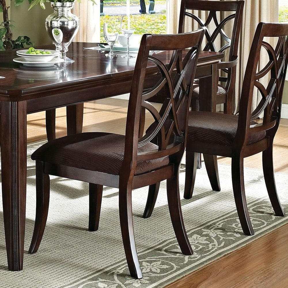 Keenan Dark Walnut Dining Side Chairs (Set of 2) - Ornate Home