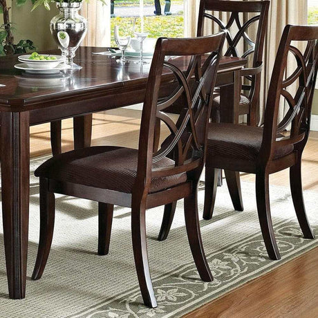 Keenan Dark Walnut Dining Side Chairs (Set of 2) - Ornate Home