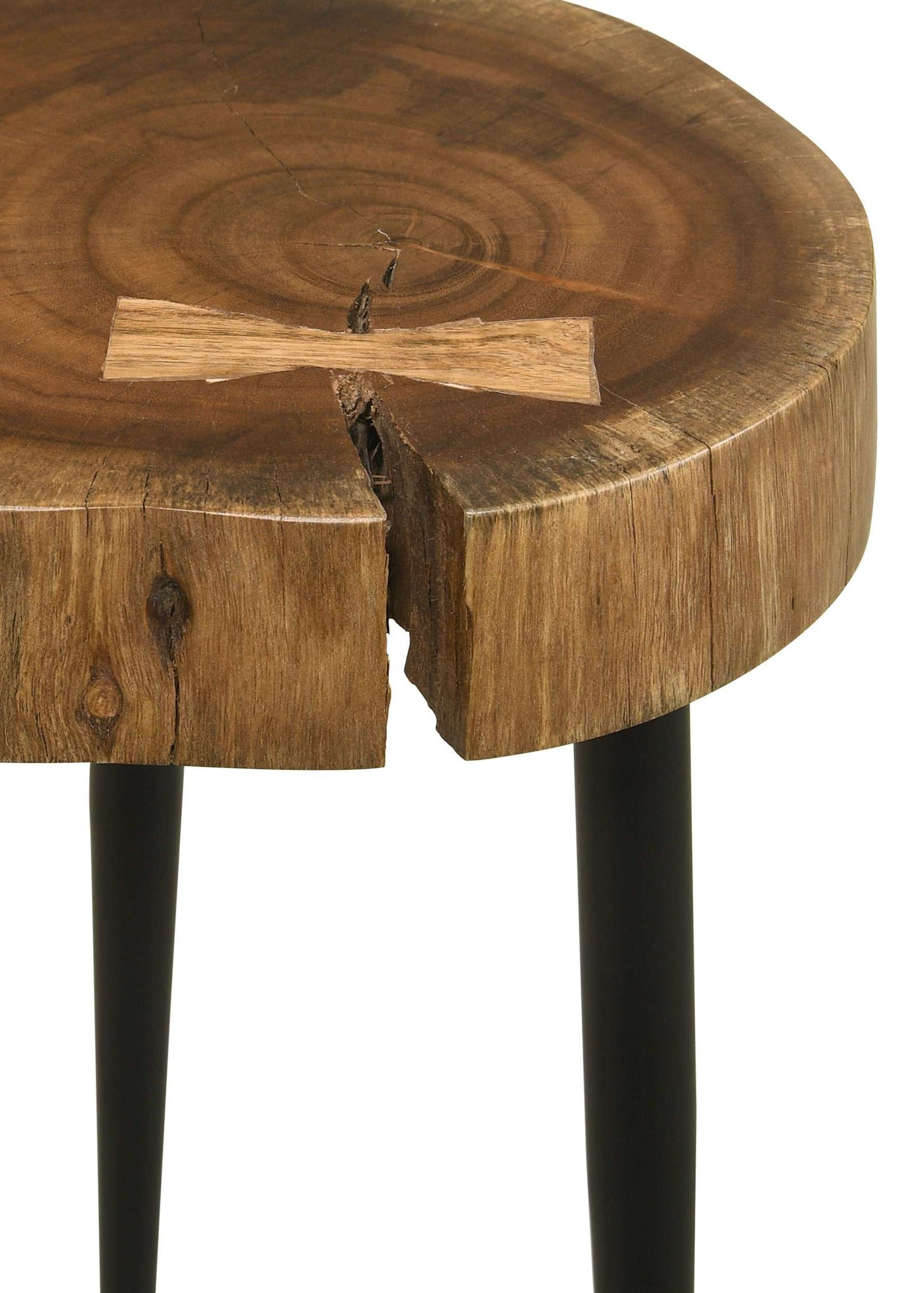 Keith Natural / Black Side Table - Ornate Home