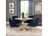 Kella White / Brass 5 Pc Dining Set - Ornate Home
