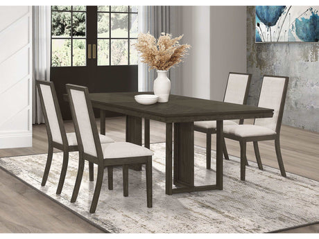 Kelly Beige / Dark Grey 5 Pc Dining Set - Ornate Home