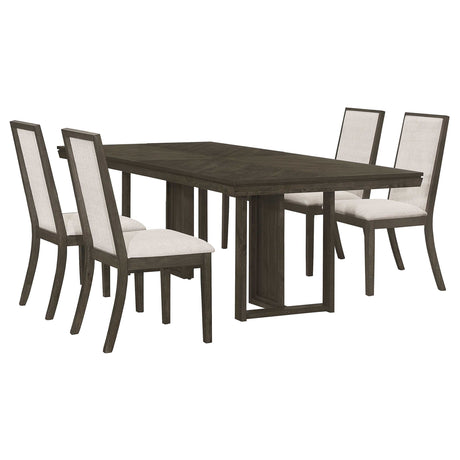 Kelly Beige / Dark Grey 5 Pc Dining Set - Ornate Home