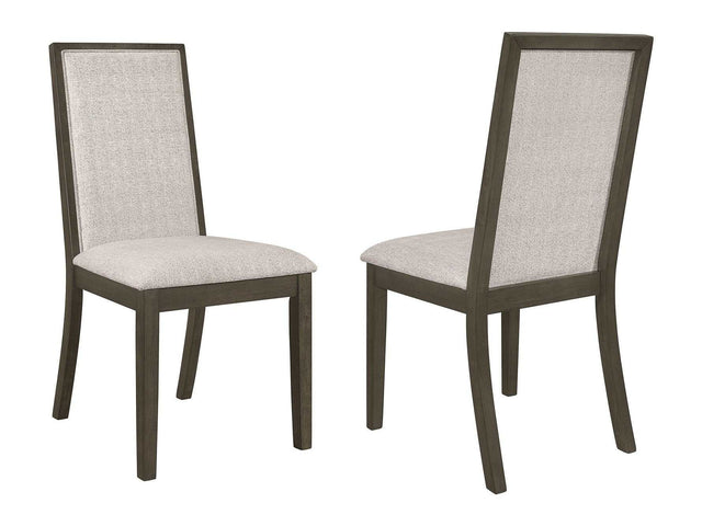 Kelly Beige / Dark Grey Side Chair (Set of 2) - Ornate Home