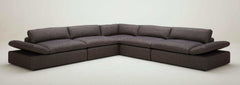 Kelly Dark Grey Fabric Symmetrical Sectional Sofa - Ornate Home