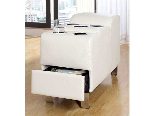 Kemina White Bluetooth Speaker Console - Ornate Home