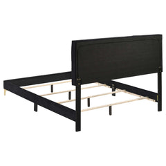 Kendall Black / Gold California King Bed 4 Pc Set - Ornate Home