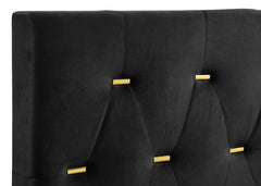 Kendall Black / Gold California King Bed 5 Pc Set - Ornate Home