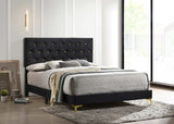 Kendall Black / Gold Eastern King Bed - Ornate Home