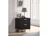 Kendall Black & Gold Nightstand - Ornate Home