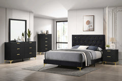 Kendall Black & Gold Nightstand - Ornate Home