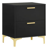 Kendall Black & Gold Nightstand - Ornate Home