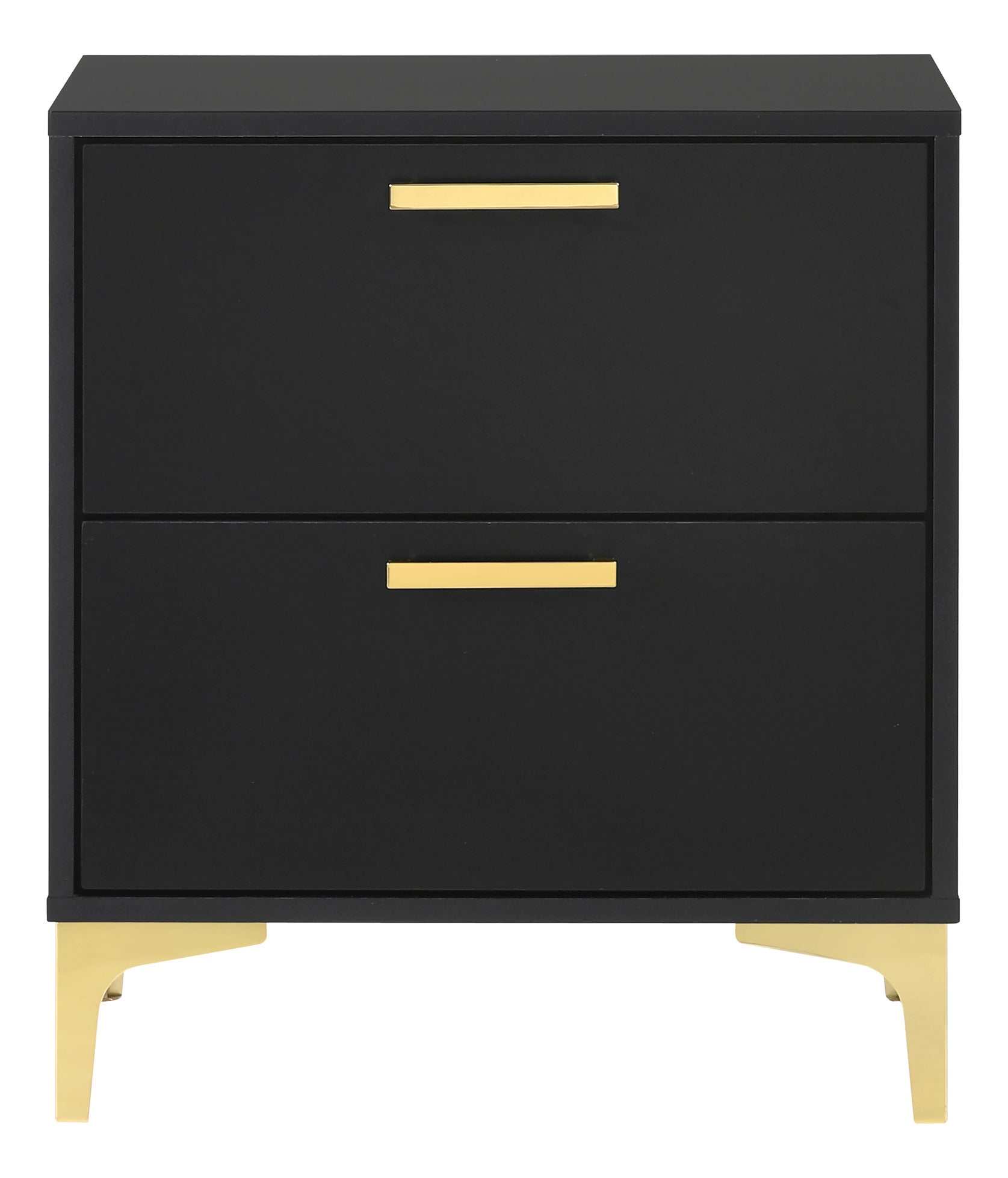 Kendall Black & Gold Nightstand - Ornate Home