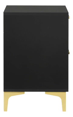 Kendall Black & Gold Nightstand - Ornate Home
