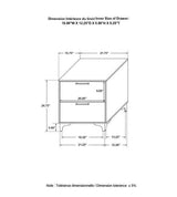 Kendall Black & Gold Nightstand - Ornate Home