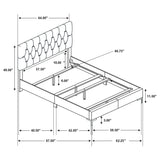 Kendall Black / Gold Queen Bed 4 Pc Set - Ornate Home