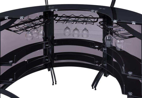 Kendall Black & Smoked Bar Unit - Ornate Home