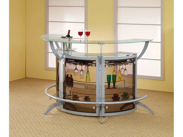 Kendall Smoked & Silver Bar Unit (Set Of 3) - Ornate Home