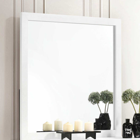 Kendall White Dresser Mirror - Ornate Home