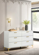 Kendall White / Gold Dresser - Ornate Home