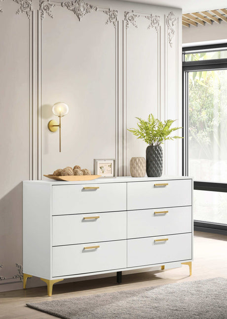 Kendall White / Gold Dresser - Ornate Home