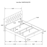 Kendall White / Gold Eastern King Bed 4 Pc Set - Ornate Home