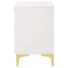 Kendall White / Gold Nightstand - Ornate Home