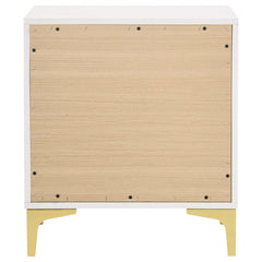 Kendall White / Gold Nightstand - Ornate Home