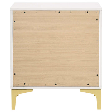 Kendall White / Gold Nightstand - Ornate Home
