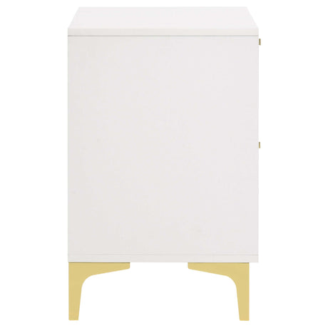 Kendall White / Gold Nightstand - Ornate Home