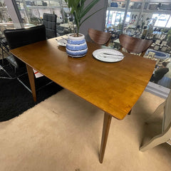 Kersey Chestnut Dining Table w/ Angled Legs - Ornate Home