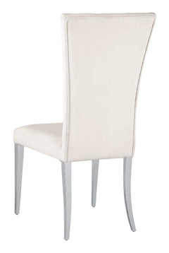 Kerwin White & Chrome Dining Room Set / 5pc - Ornate Home