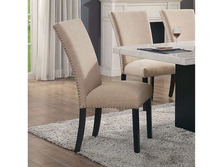 Kian Beige & Black Side Chair (Set of 2) - Ornate Home