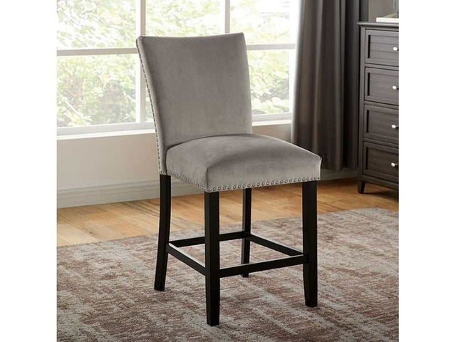 Kian II Light Gray & Black Counter Height Chair (Set of 2) - Ornate Home