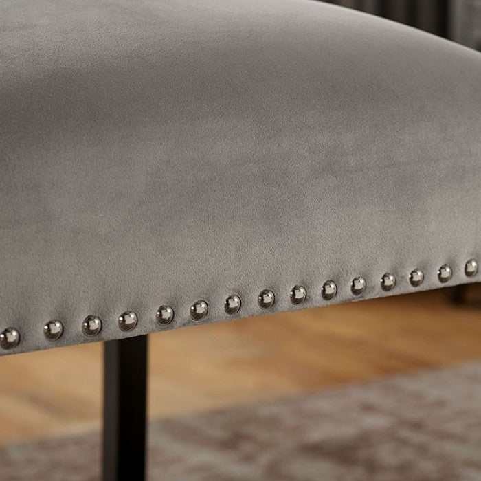 Kian II Light Gray & Black Counter Height Chair (Set of 2) - Ornate Home