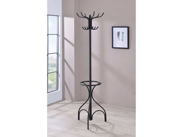 Kiefer Black Coat Rack - Ornate Home