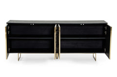 Kilson Black Oak & Champagne Gold Buffet/Console - Ornate Home