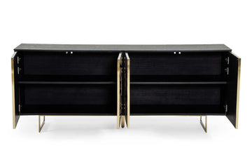 Kilson Black Oak & Champagne Gold Buffet/Console - Ornate Home