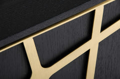 Kilson Black Oak & Champagne Gold Buffet/Console - Ornate Home